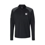 Load image into Gallery viewer, Shoulder Stripe Quarter-Zip Pullover - Black
