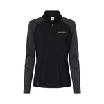 Load image into Gallery viewer, Adidas Women&#39;s Stripe Block Quarter-Zip Pullover - Black
