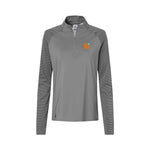 Load image into Gallery viewer, Adidas Women&#39;s Stripe Block Quarter-Zip Pullover - Grey Three
