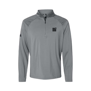 Shoulder Stripe Quarter-Zip Pullover - Grey Three