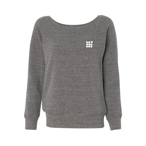 BELLA + CANVAS Women's Sponge Fleece Wide Neck Sweatshirt