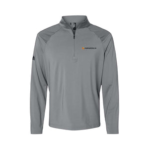 Shoulder Stripe Quarter-Zip Pullover - Grey Three