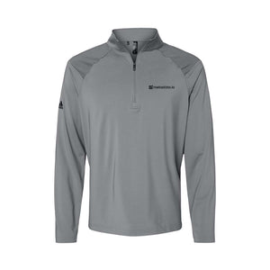 Shoulder Stripe Quarter-Zip Pullover - Grey Three