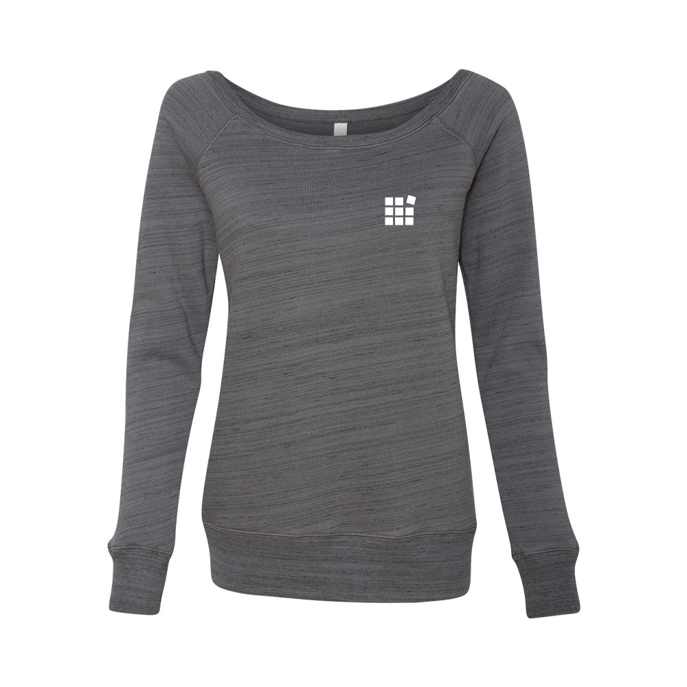 BELLA + CANVAS Women's Sponge Fleece Wide Neck Sweatshirt