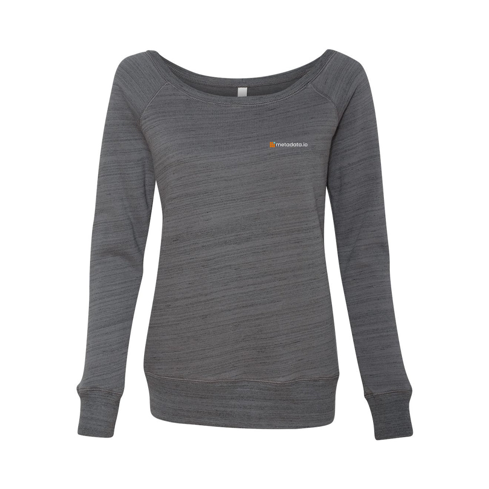 BELLA + CANVAS Women's Sponge Fleece Wide Neck Sweatshirt