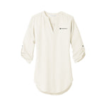 Load image into Gallery viewer, Port Authority Ladies 3/4-Sleeve Tunic Blouse - Ivory Chiffon
