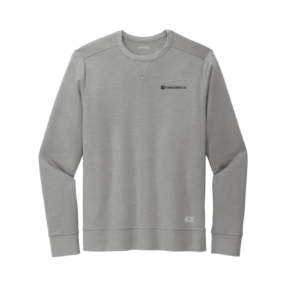 OGIO Luuma Flex Long Sleeve Crew - Petrol Grey Heather